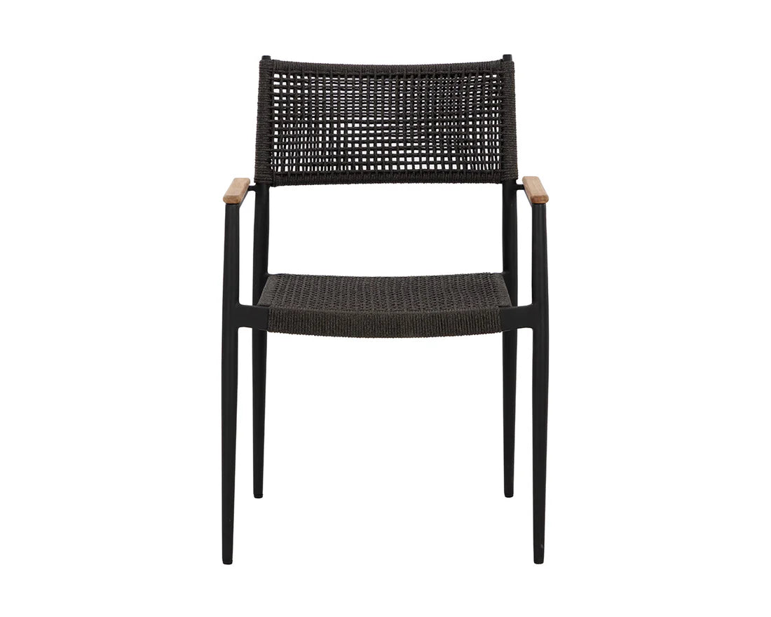 SUNPAN Nava Stackable Dining Armchair – Black