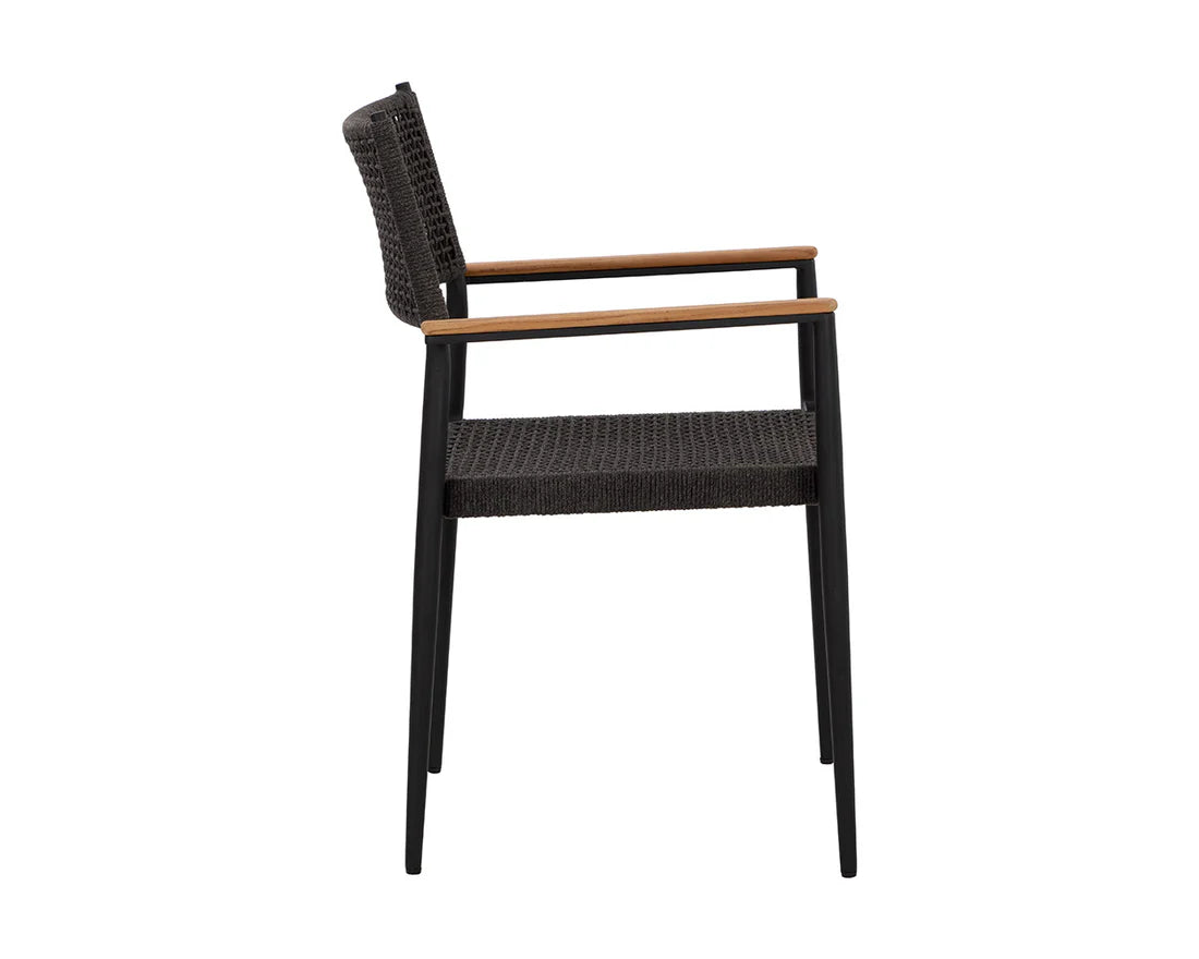 SUNPAN Nava Stackable Dining Armchair – Black