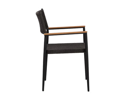 SUNPAN Nava Stackable Dining Armchair – Black