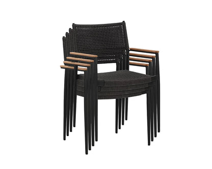 SUNPAN Nava Stackable Dining Armchair – Black