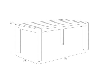 SUNPAN Merano Dining Table – 70"