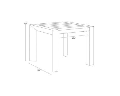 SUNPAN Merano Dining Table - Black – 37"