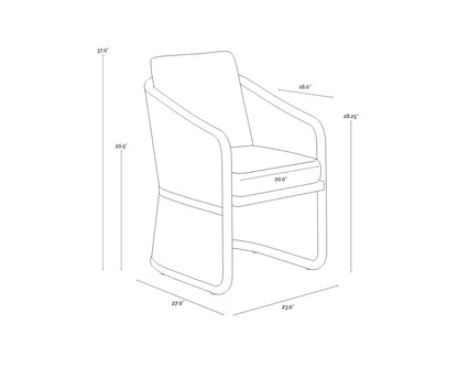 SUNPAN Allariz Dining Armchair - Warm Grey