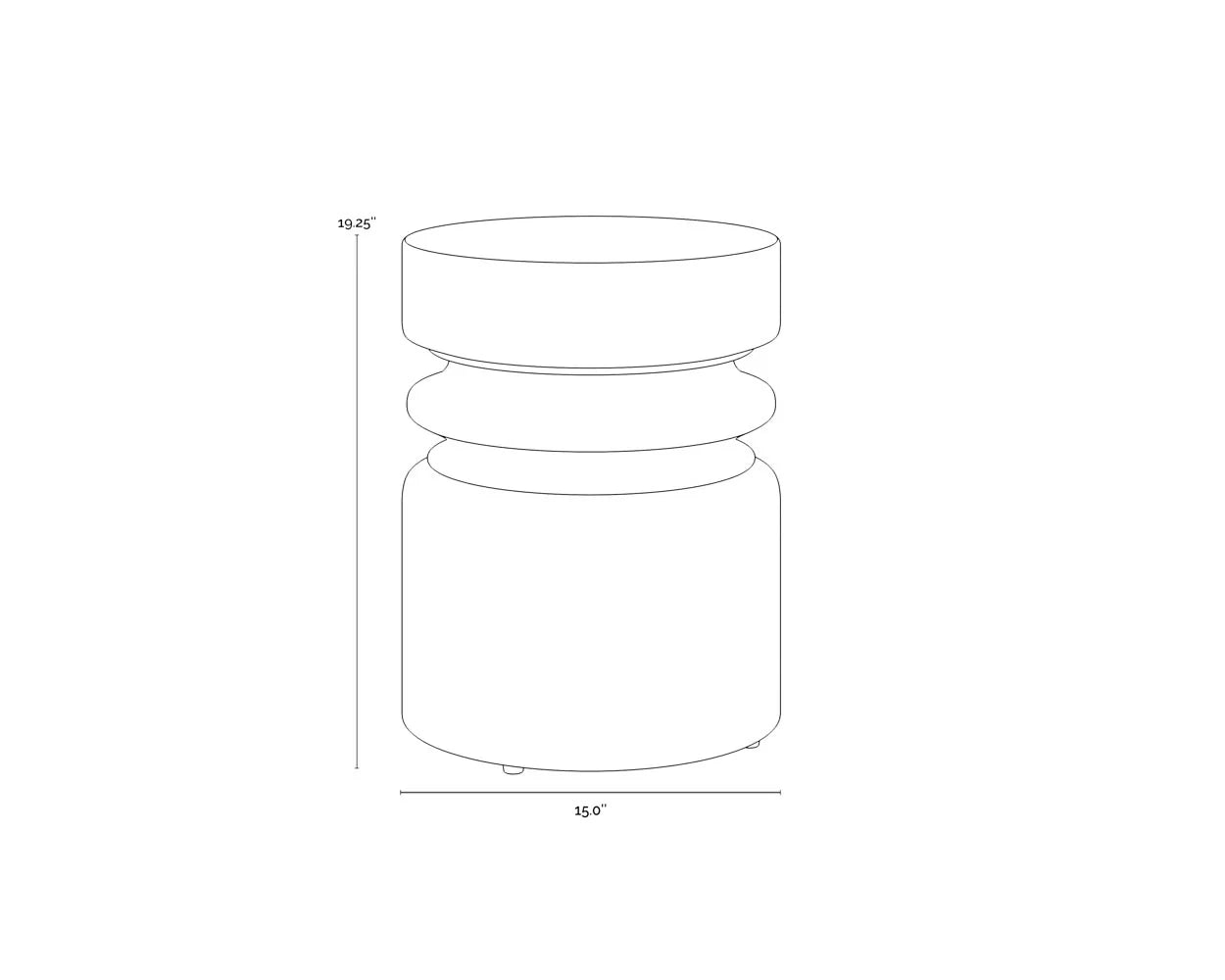 SUNPAN Sumie End Table