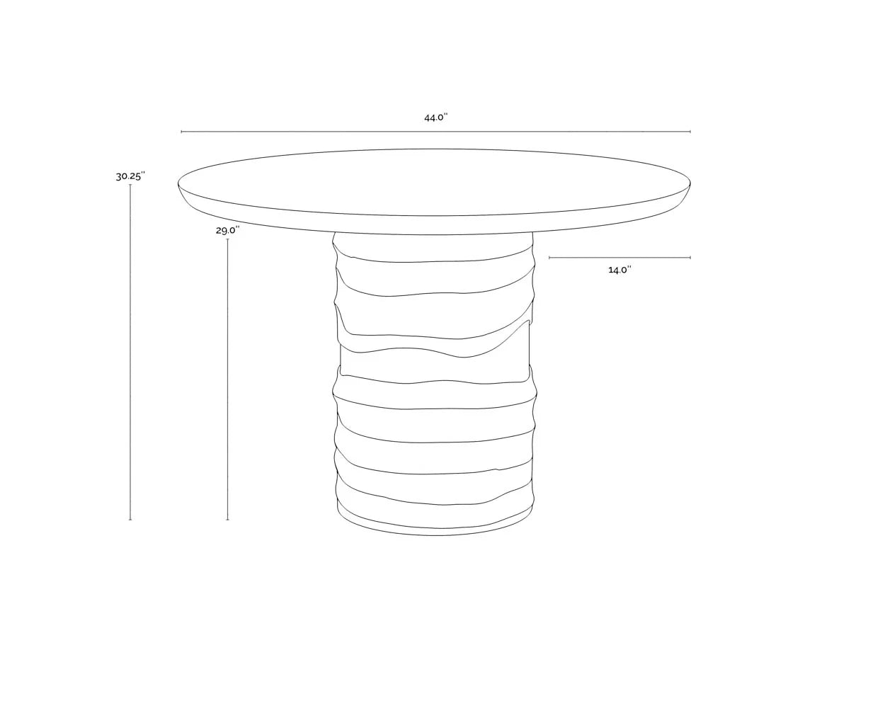 SUNPAN Alanya Dining Table – 44"