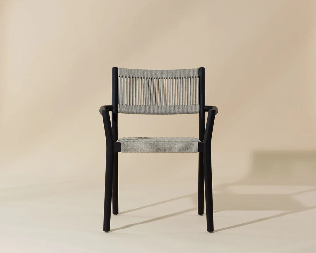SUNPAN Kavala Stackable Dining Armchair – Charcoal
