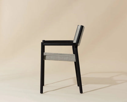 SUNPAN Kavala Stackable Dining Armchair – Charcoal