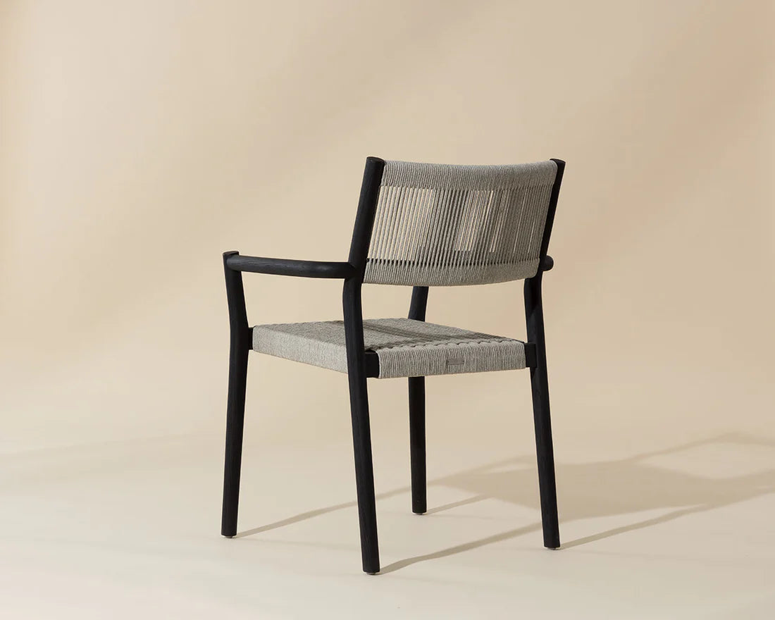 SUNPAN Kavala Stackable Dining Armchair – Charcoal
