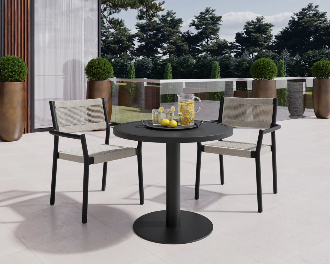 SUNPAN Kavala Stackable Dining Armchair – Charcoal