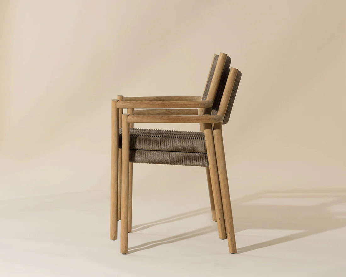 SUNPAN Kavala Stackable Dining Armchair – Natural