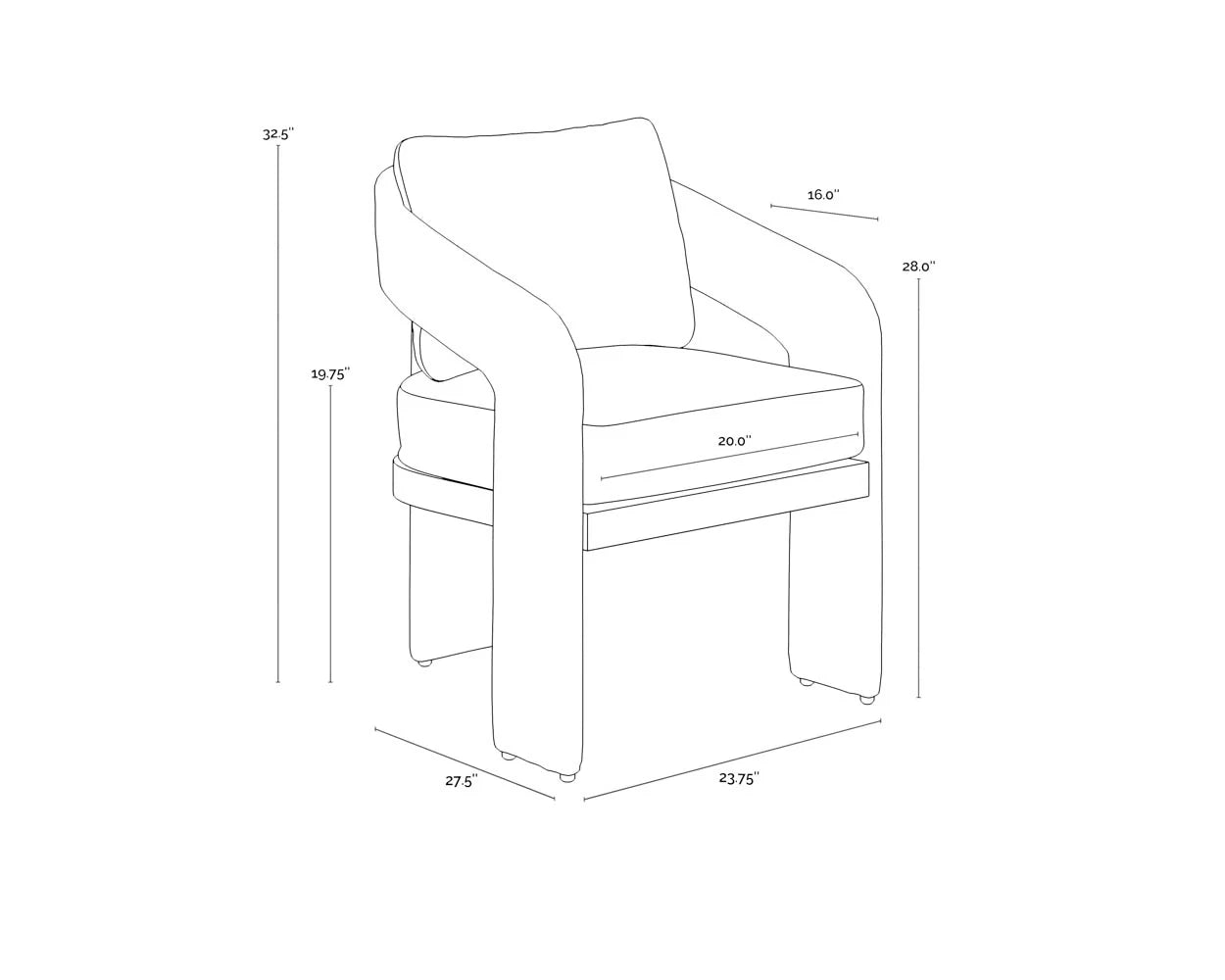 SUNPAN Pylos Dining Armchair – Black