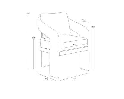SUNPAN Pylos Dining Armchair – Black