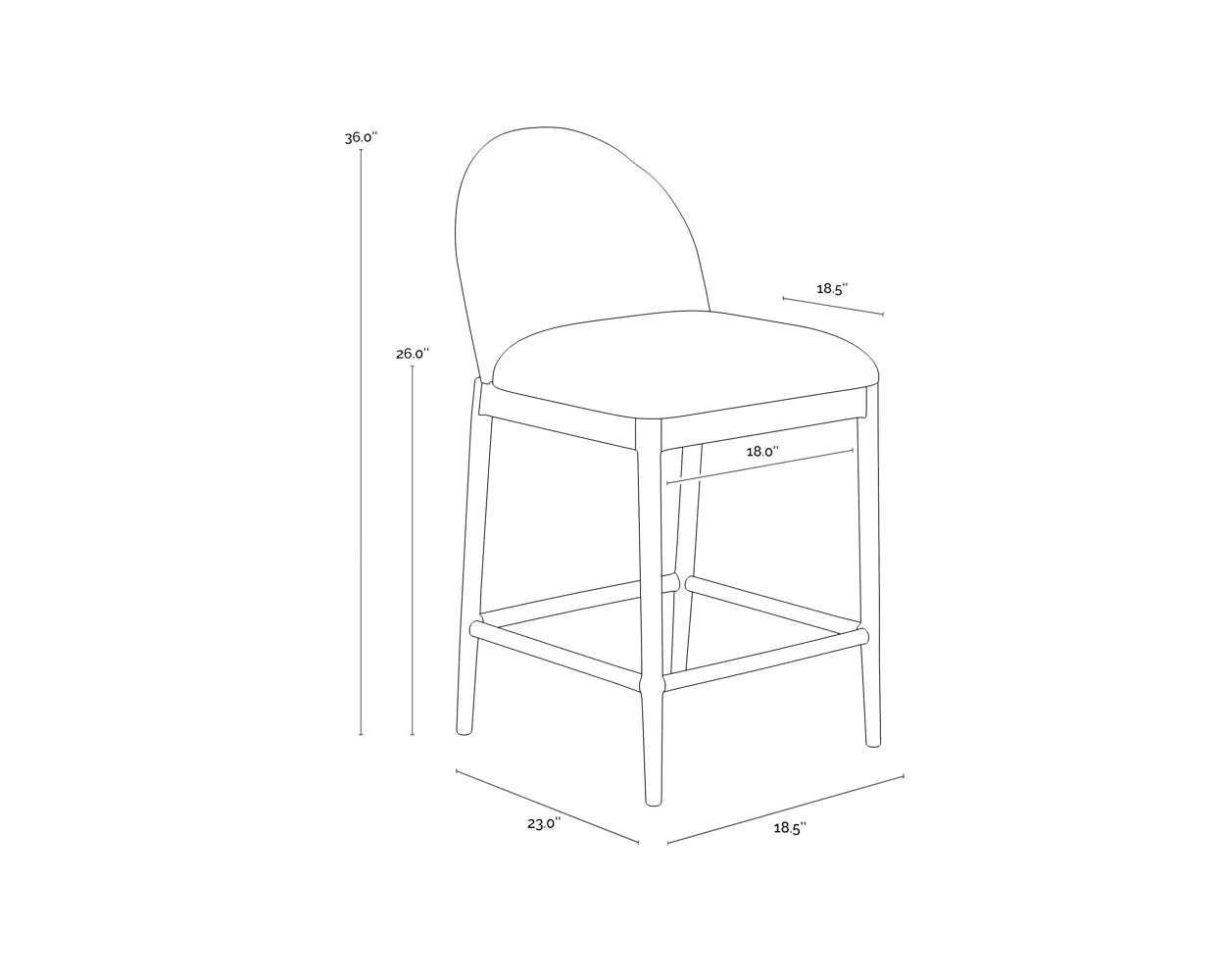 SUNPAN Calandri Counter Stool – Black