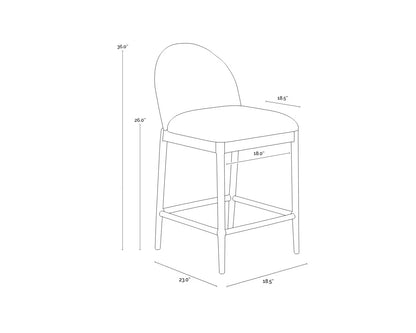SUNPAN Calandri Counter Stool – Black