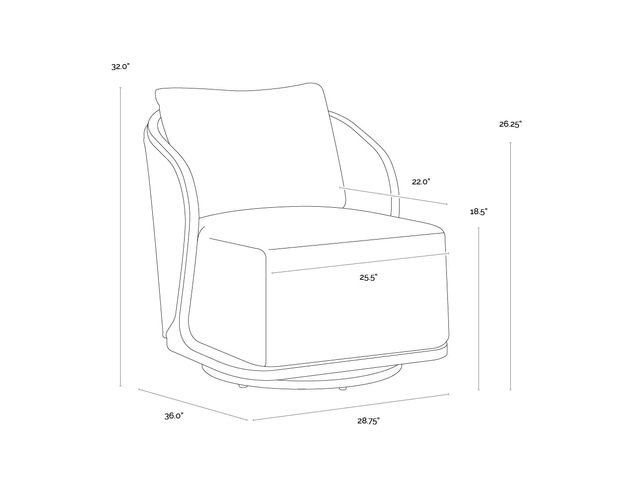 SUNPAN Bora Swivel Lounge Chair