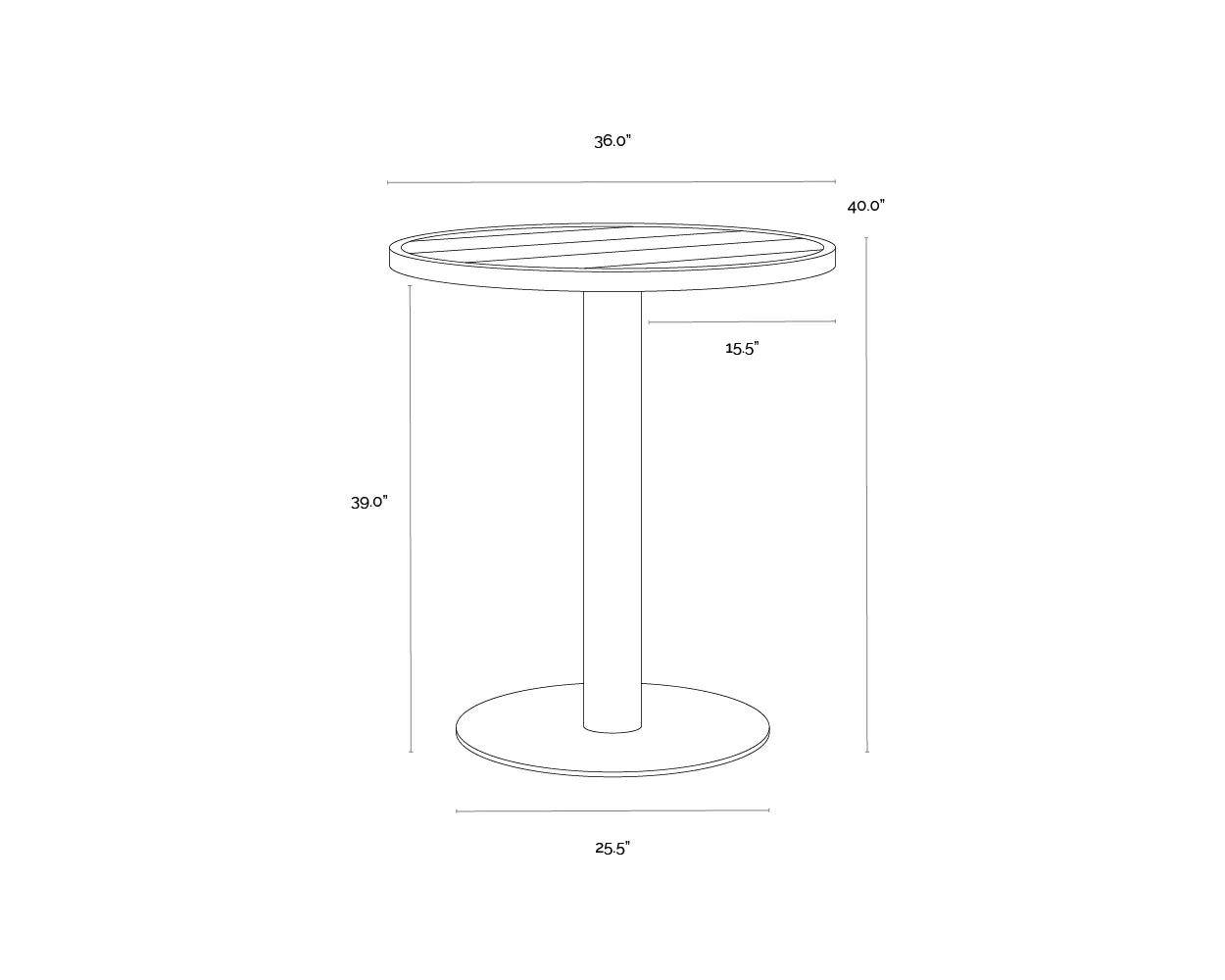 SUNPAN Merano Bar Table – Round