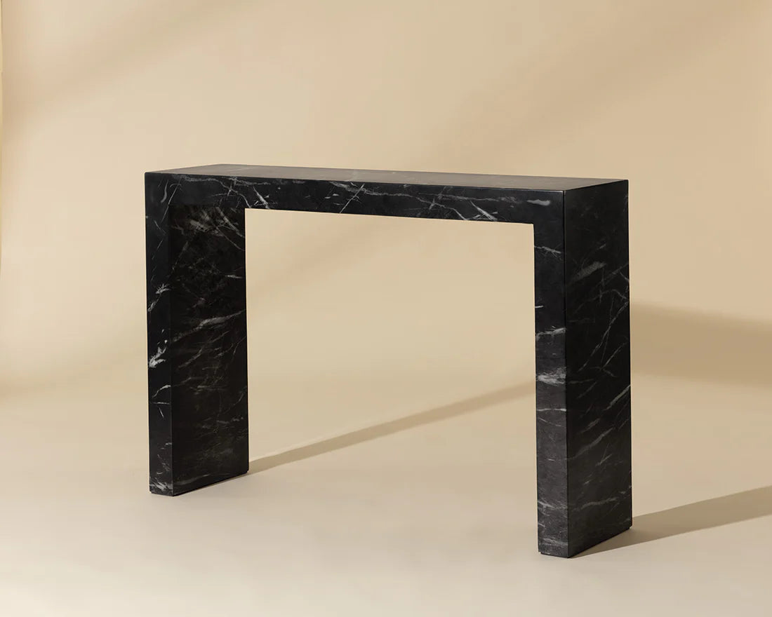 SUNPAN Axle Console Table - Marble Look