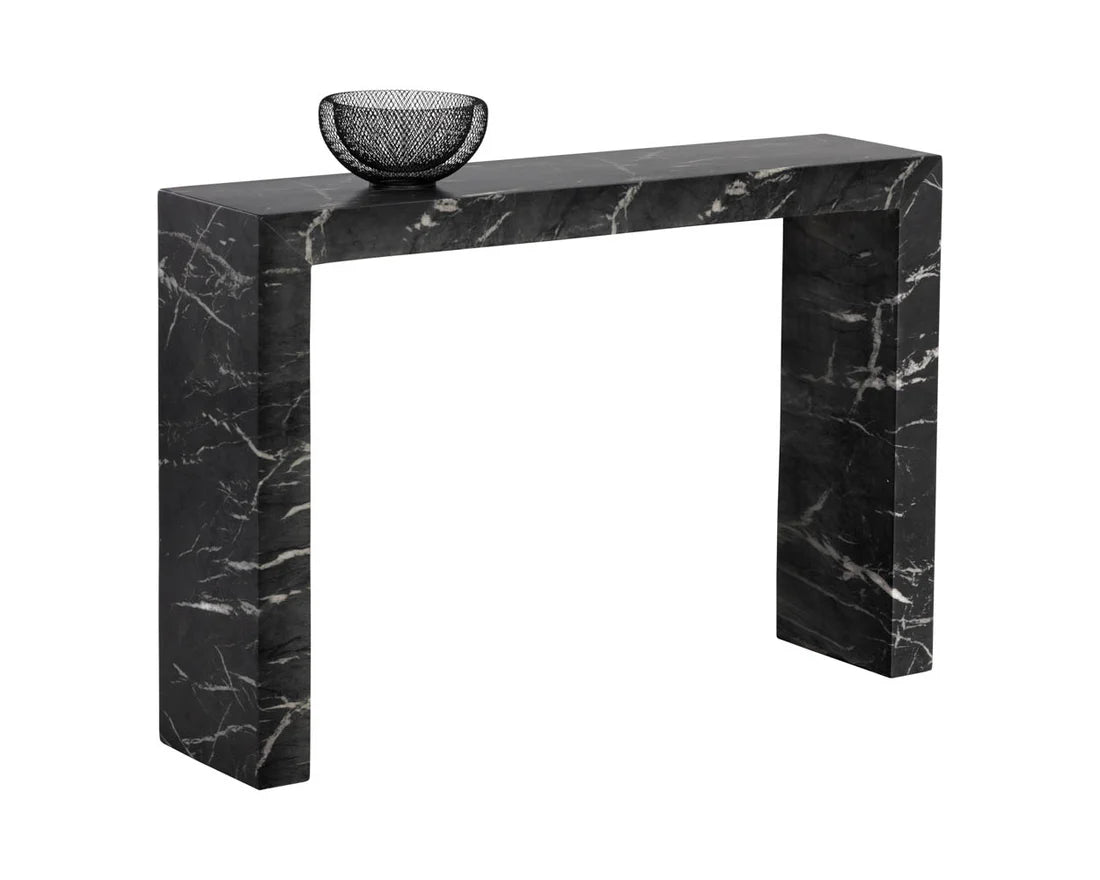 SUNPAN Axle Console Table - Marble Look