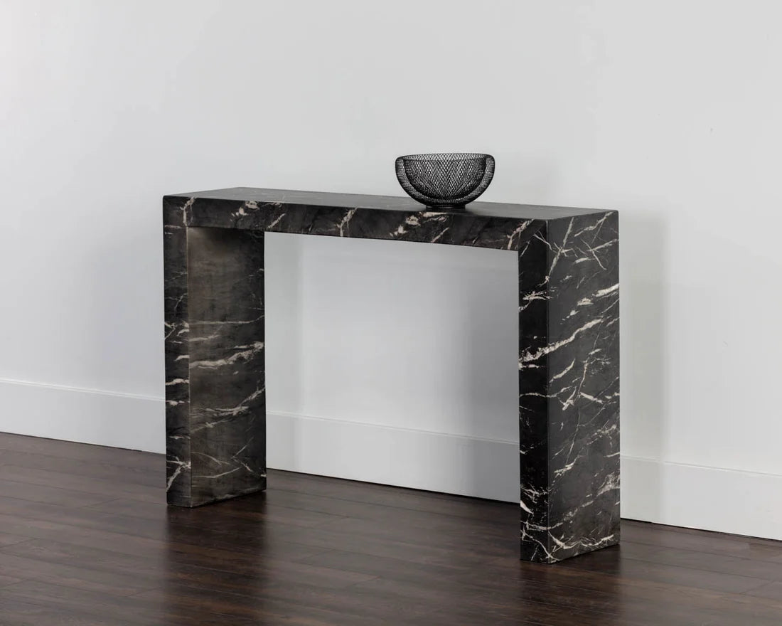 SUNPAN Axle Console Table - Marble Look