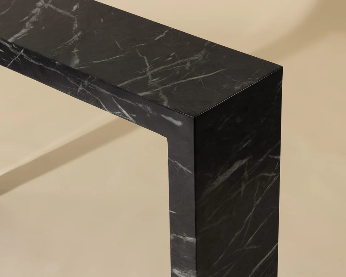 SUNPAN Axle Console Table - Marble Look