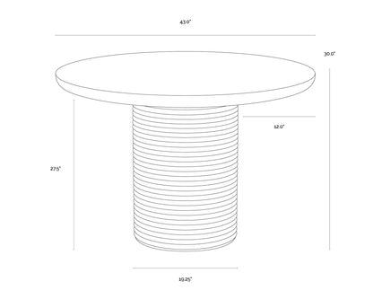 SUNPAN Riva Dining Table – 43"