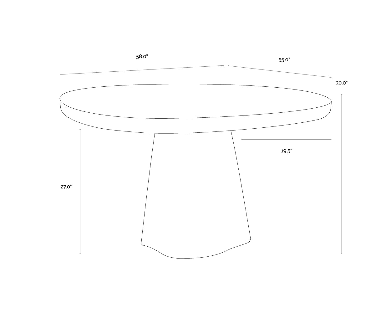 SUNPAN   Celica Dining Table – 55"