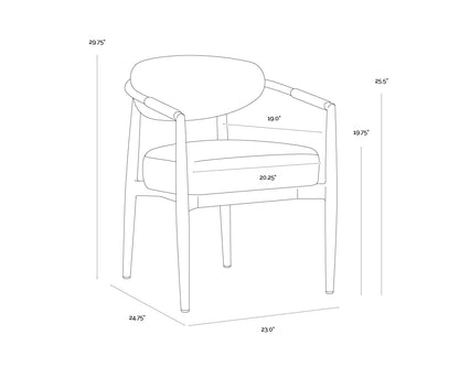 SUNPAN Marita Dining Armchair – Black