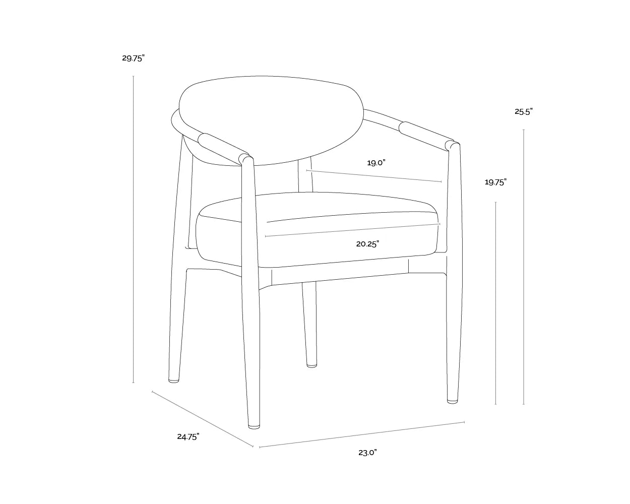 SUNPAN Marita Dining Armchair – Greige