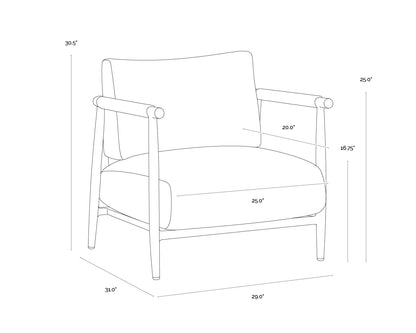 SUNPAN Muros Lounge Chair – Greige