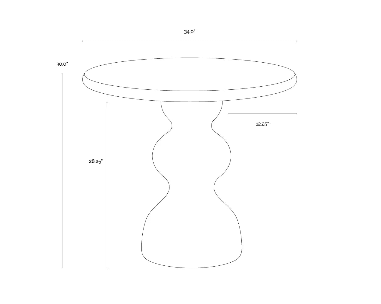 SUNPAN Raul Bistro Table – 34"