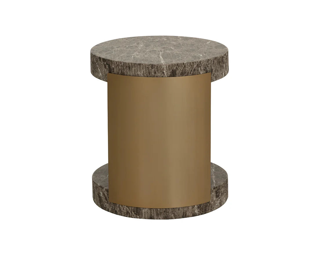 SUNPAN Cavette End Table - Marble Look