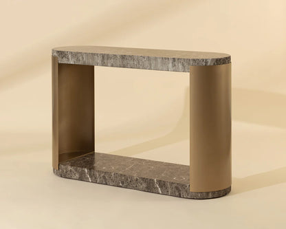 SUNPAN Cavette Console Table - Marble Look