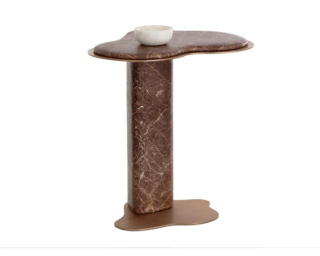 SUNPAN Isola End Table - Marble Look