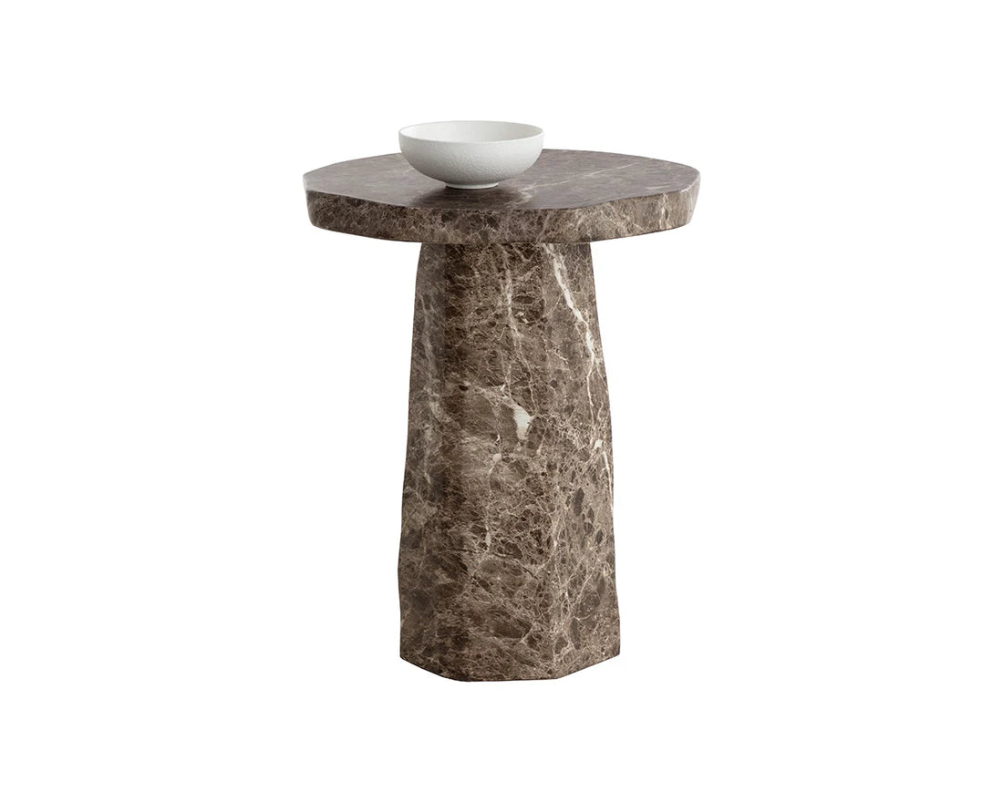 SUNPAN Baldur End Table - Marble Look