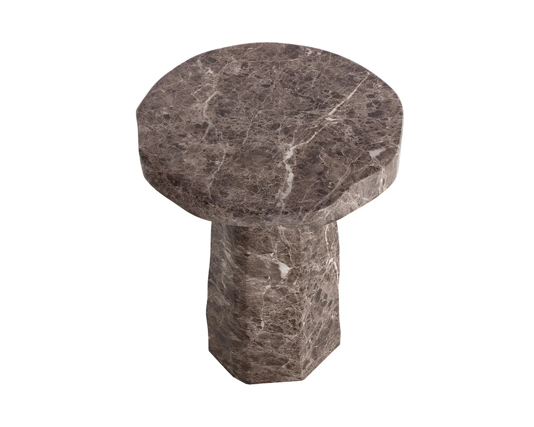 SUNPAN Baldur End Table - Marble Look