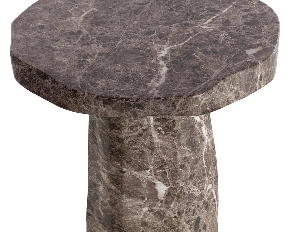 SUNPAN Baldur End Table - Marble Look