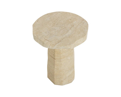 SUNPAN Baldur End Table - Travertine Look