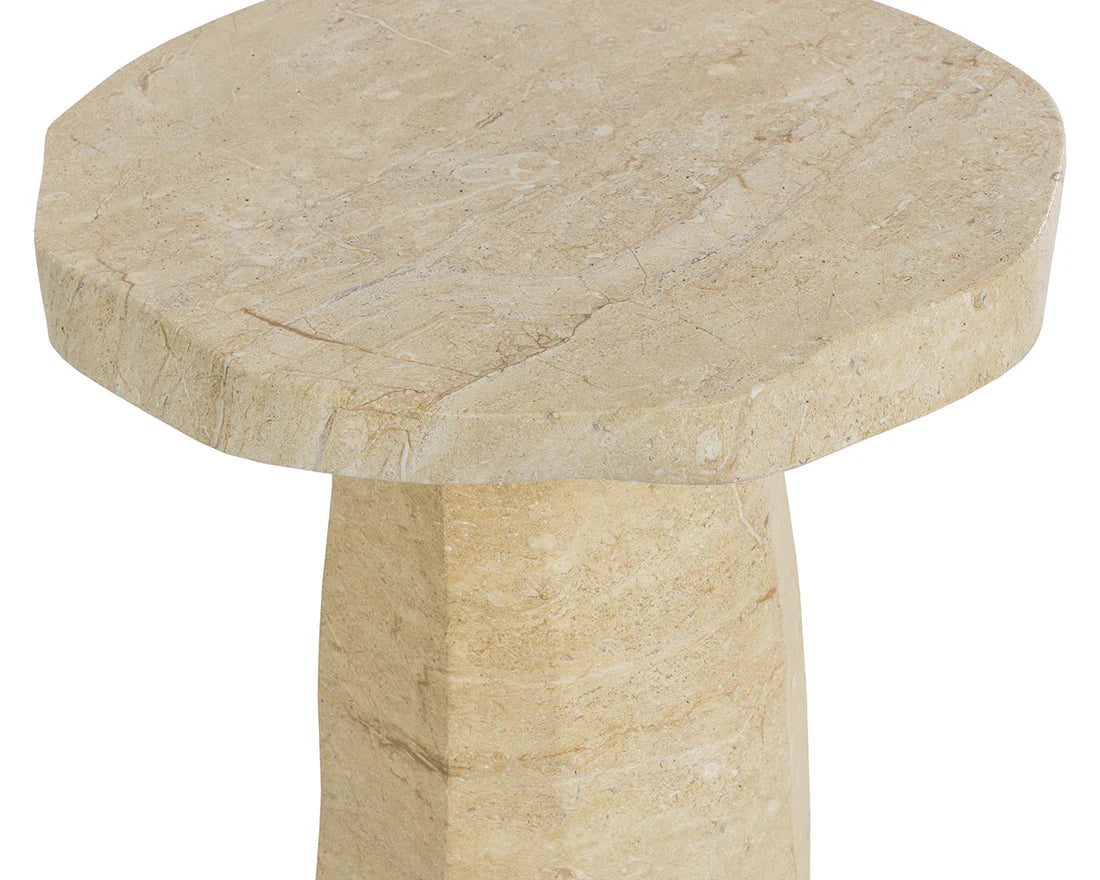 SUNPAN Baldur End Table - Travertine Look