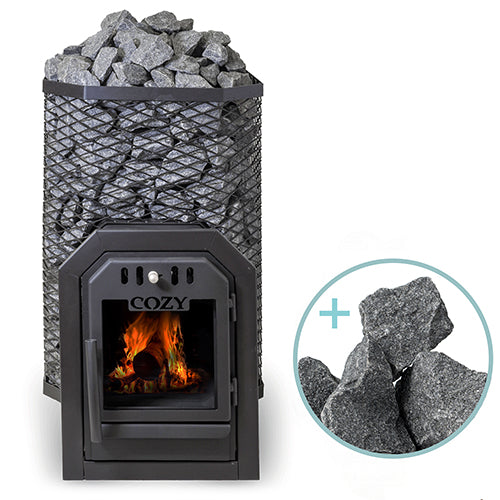 Cozy Heat Through-Wall Series Sauna Stove Package, up to 18kW