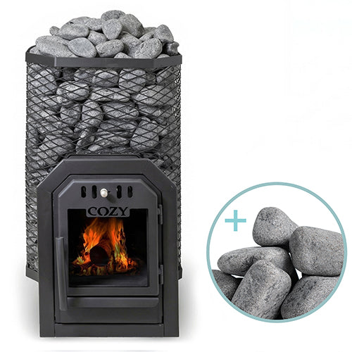 Cozy Heat Through-Wall Series Sauna Stove Package, up to 18kW