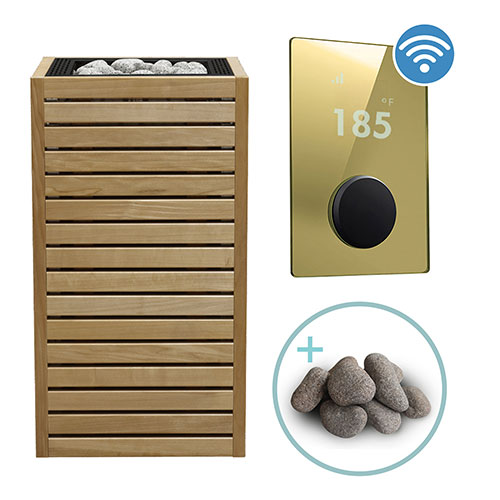 HUUM CORE Series Sauna Heater Package, Thermo-Aspen Wood Exterior, Up to 10.5kW