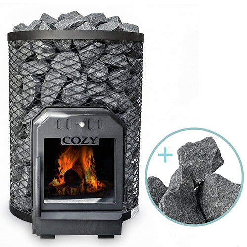 Cozy Heat O Through-Wall Series Sauna Stove Package, up to 18kW