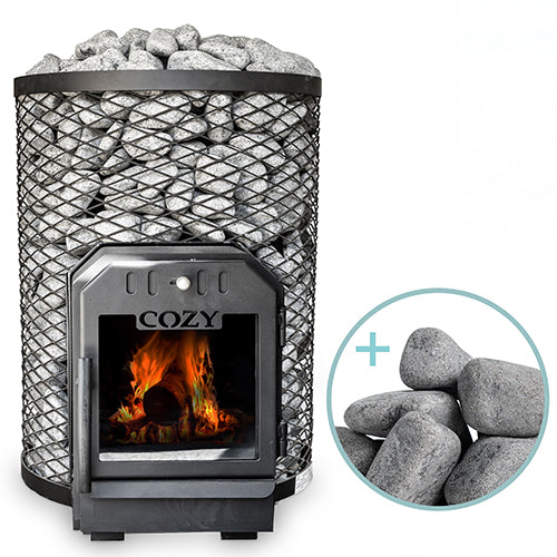 Cozy Heat O Through-Wall Series Sauna Stove Package, up to 18kW