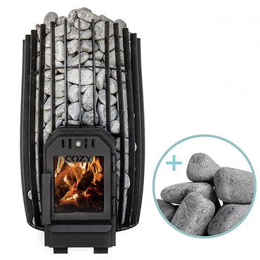 Cozy Heat SW Through-Wall Series Sauna Stove Package, up to 18kW