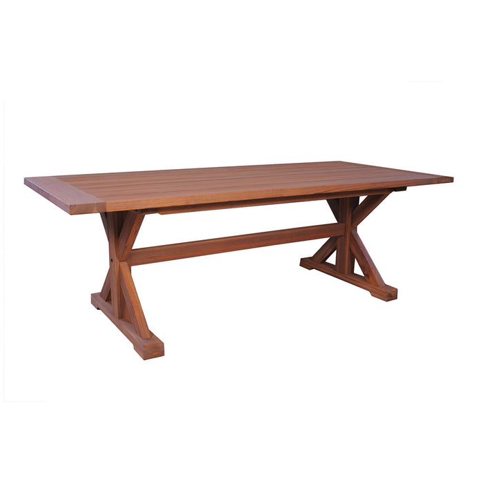 Lloyd Flanders Teak 87" Rectangular Trestle Base Dining Table- 286186