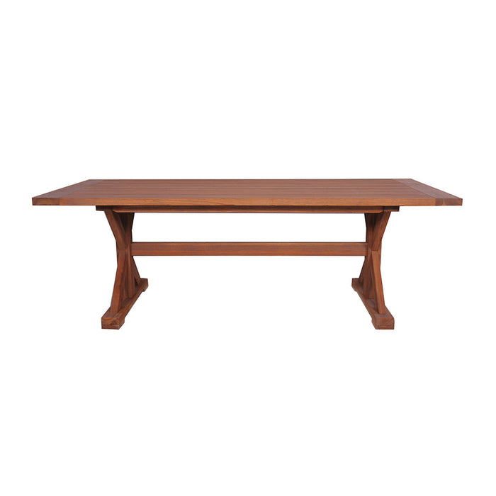 Lloyd Flanders Teak 87" Rectangular Trestle Base Dining Table- 286186