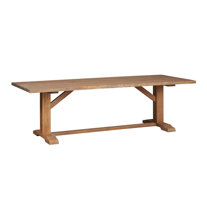 Lloyd Flanders Teak 99" Rectangular Live Edge Dining Table- 286097