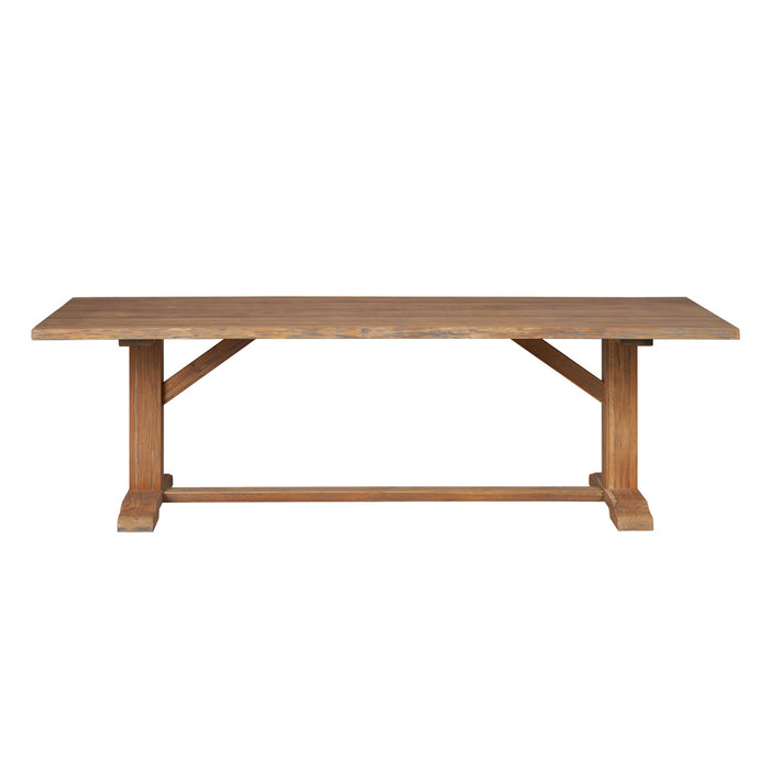 Lloyd Flanders Teak 99" Rectangular Live Edge Dining Table- 286097