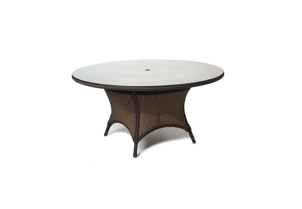Lloyd Flanders Grand Traverse 60" Round Umbrella Dining Table - 71060