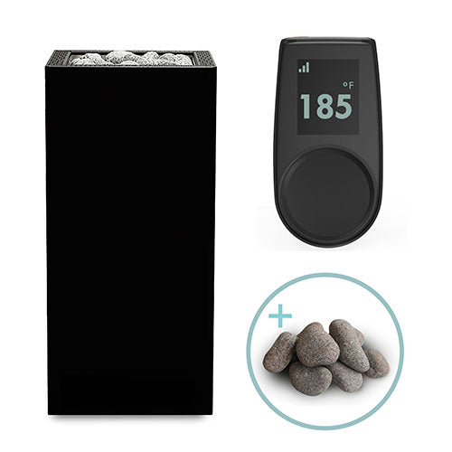 HUUM CORE Series Sauna Heater Package, Black Exterior, Up to 10.5kW